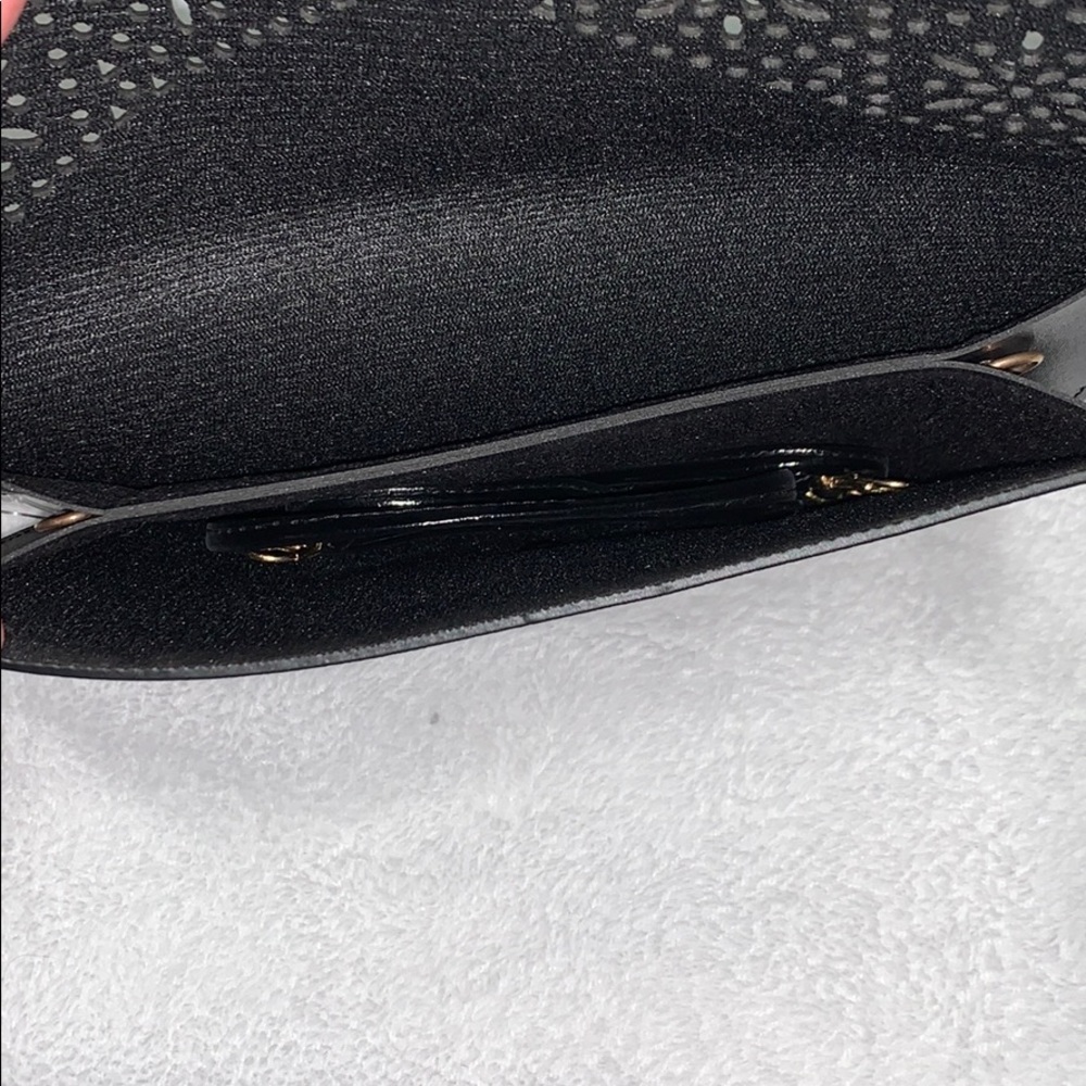 Black Mini Vegan Leather Crossbody - Picture 4 of 6